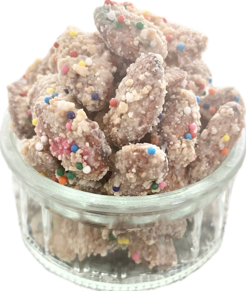 Birthday cake almonds by Nutalie’s Premium Nut Shop 